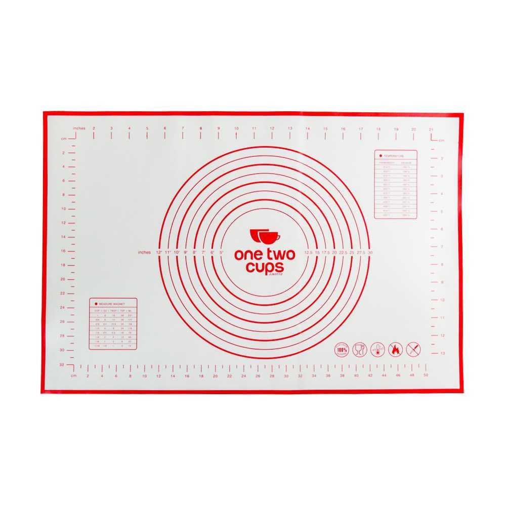 One Two Cups Silicone Mat Alas Adonan Pizza Martabak 40x60CM - JJ63112