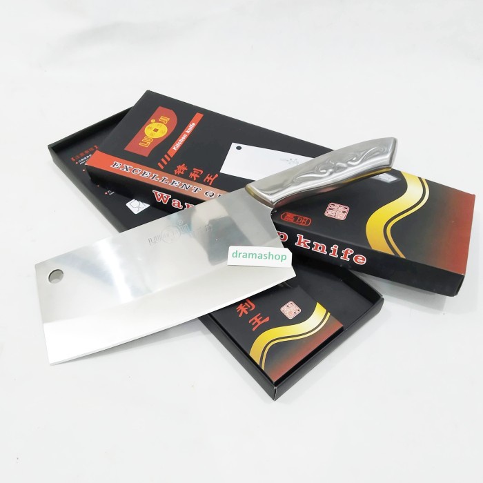 Pisau Dapur Super Tajam golok lebar gagang metal 7.5in 7.5 in inch C2X4 Bisa Cod Super Perlengkapan 