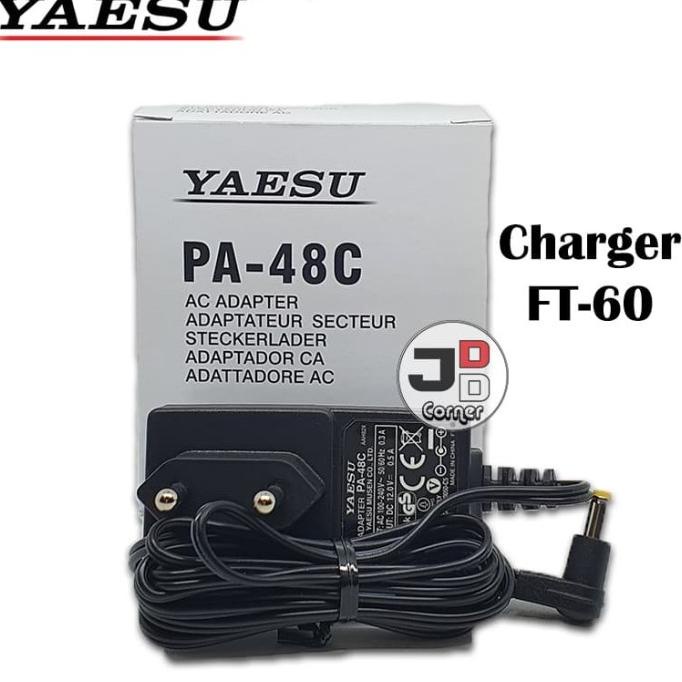 Charger HT Yaesu FT-60R ORI Baru Adapter PA-48C FT60R FT60 FT 60 PA48C