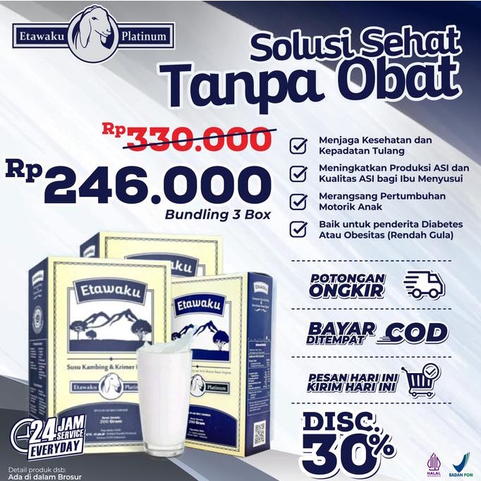 

Susu Kambing Etawaku Platinum Atasi Asam Lambung Gangguan Pernapasan ---NEW---