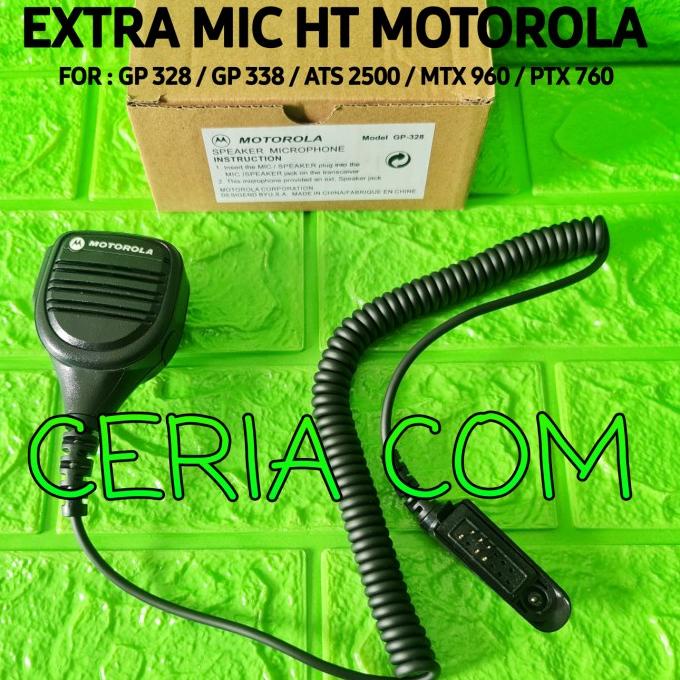 PTT MIC HT MOTOROLA GP338 GP328 ATS 2500 - HAND MIC ATS2500 GP 338