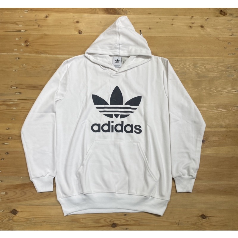 Hoodie Adidas Trefoil Big Logo White