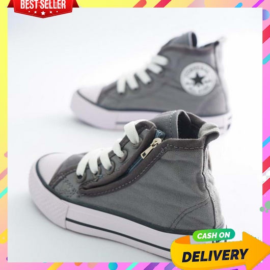 Terbaru Sepatu Sekolah Anak Sd Smp Sma  Allstar Hitam Garis Putih Ukuran 36-43 Convers High Pria Wan