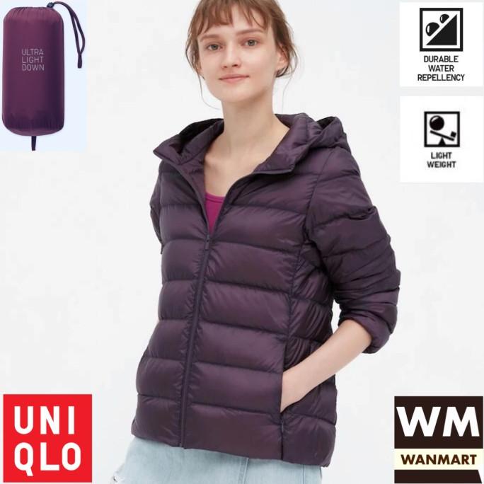 UNIQLO Jaket Wanita Parka Ultra Light Down Seamless Winter Purple