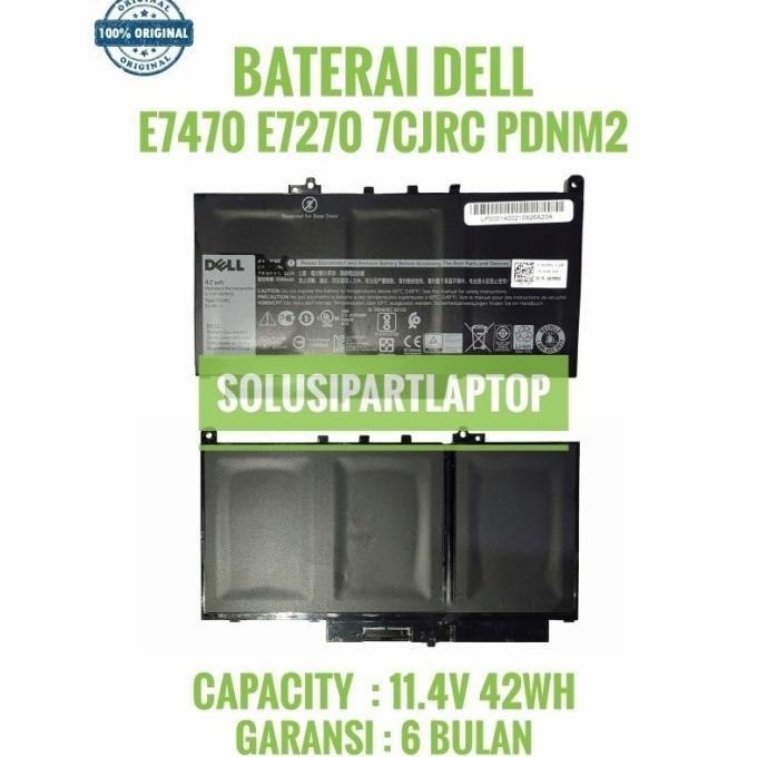 ORIGINAL Baterai Battery Dell E7270 E7470 7270 7470 Series 7CJRC