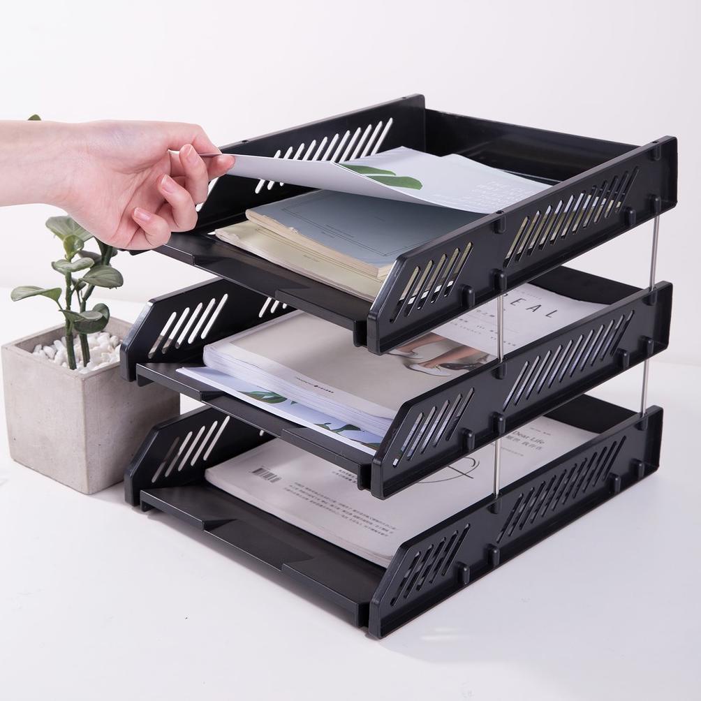 

Cod Deli File Tray / Rak File Susun Bahan Plastik 2/3 Tingkat E920X ,,