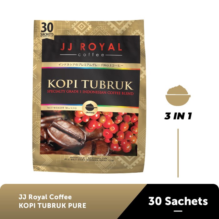 

TERLARIS Coffee/Kopi JJ Royal Kopi Tubruk Bulk Bag 30 Sachets /KOPI EUBE/KOPI KAPAL