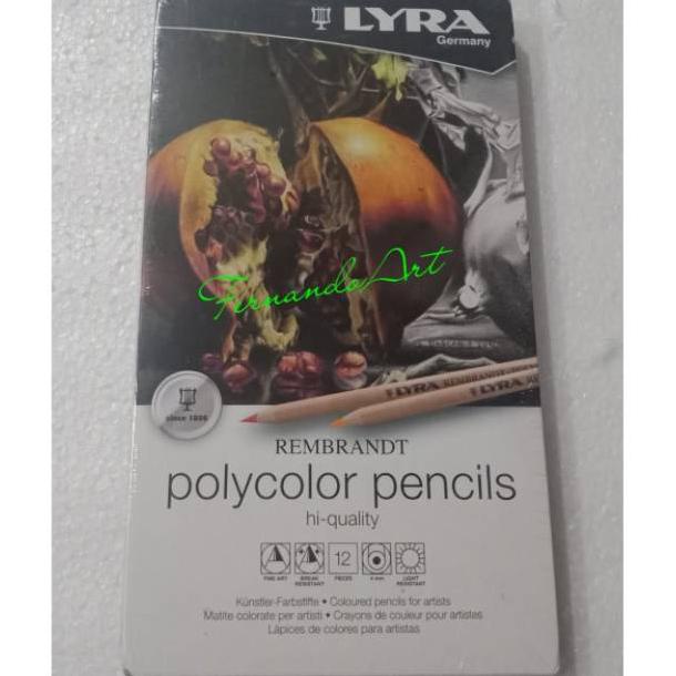 

LYRA REMBRANDT POLYCOLOR PENCILS HI-QUALITY 12 PCS .