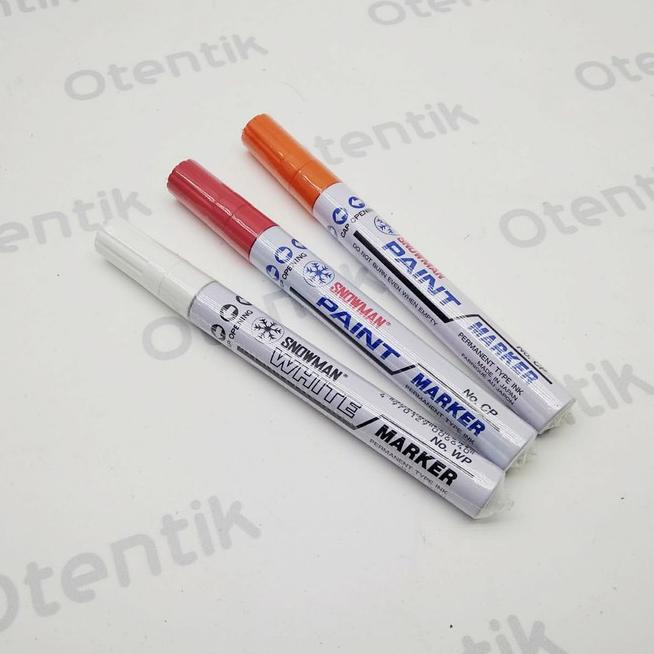 

ftos -68 SNOWMAN SPIDOL PERMANEN - WHITE PAINT MARKER - SPIDOL TINTA 312♬