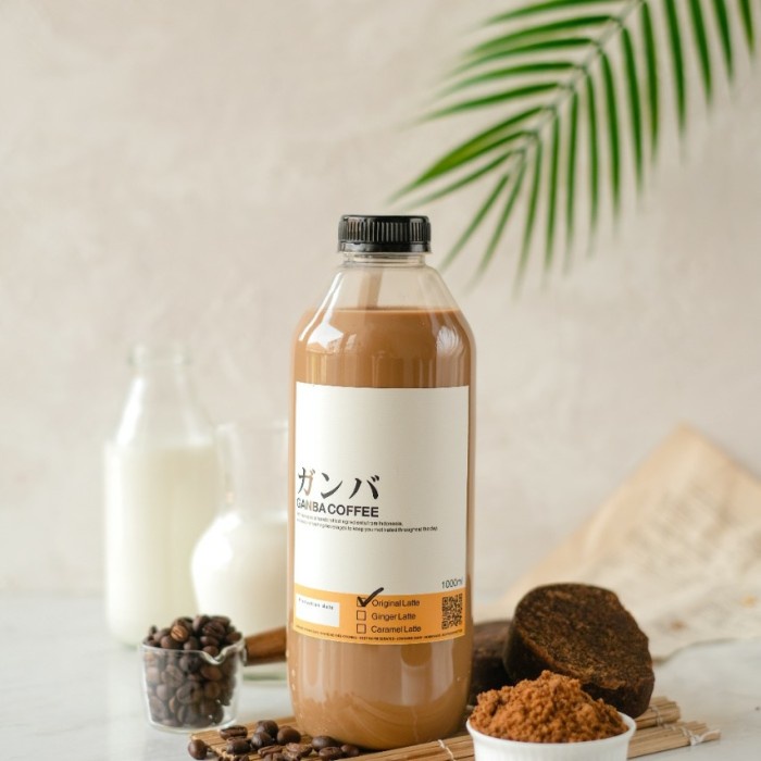 

BISA COD Kopi Susu Gula Aren - Original Latte Palm Sugar Ganba Coffee 1 liter /KOPI EUBE/KOPI KAPAL