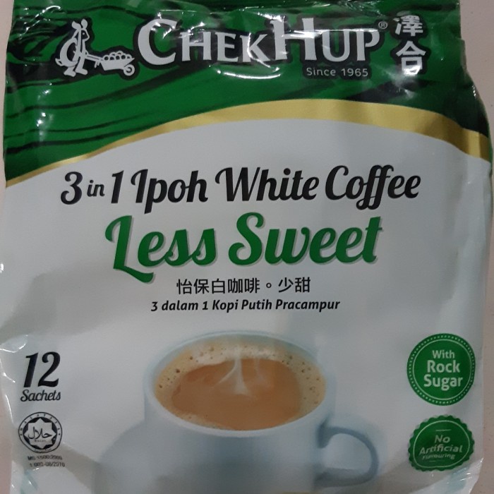 

BAYAR DITEMPAT chekhup 3in1 ipoh white coffee less sweet chek hup 3 in 1 less sweet /KOPI EUBE/KOPI