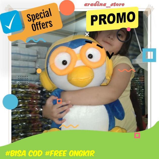 Boneka Pororo Original Jumbo Set Murah Mainan Pinguin Miniso Ori Besar Penguin Doyoung Lucu Kecil XL
