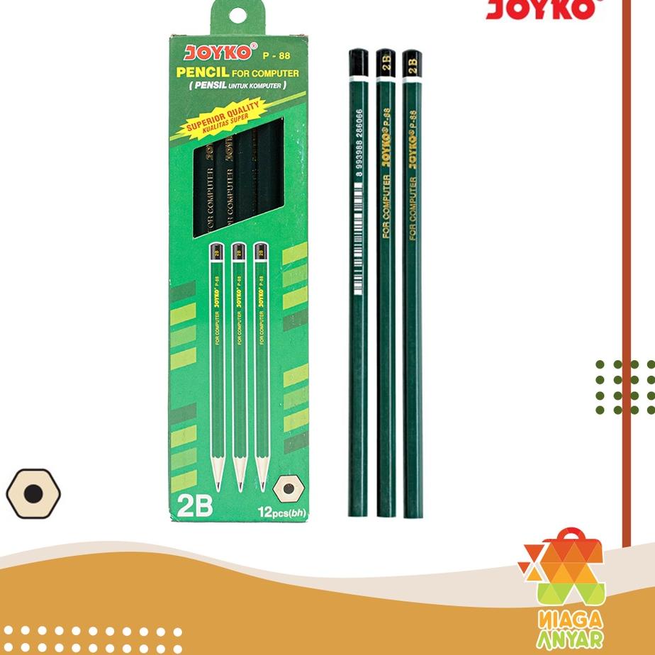

Terbaru | TD4 | NA JOYKO Pensil 2B P-88 Hijau [1PCS] / Pensil Joyko Satuan / P 88 2B / Pencil Joyko Eceran 1 PCS