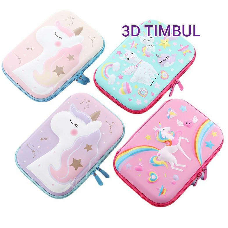 

Limited - Tempat pensil 3D Kotak Pensil anak TK/SD Unicorn Astronot Dino kado ultah anak Karakter lucu