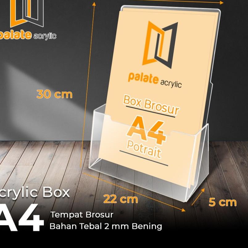 

Murah Lebaran RAK / BOX / TEMPAT BROSUR BROCHURE ACRYLIC / AKRILIK UKURAN A4 ZLD