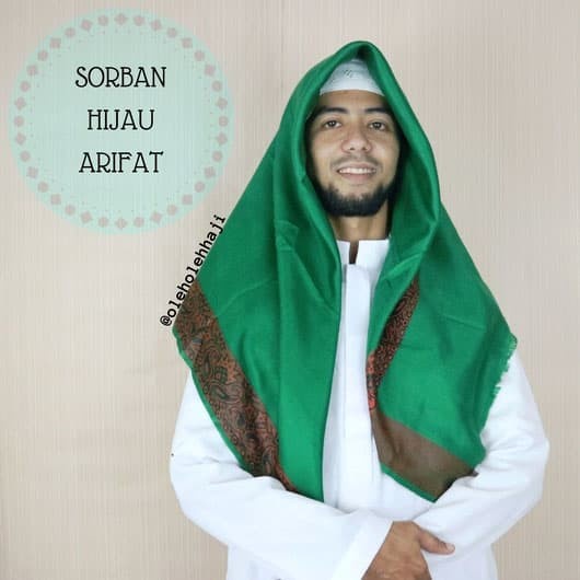 Sorban Sorban Arifat Hijau / Surban Arab / Sorban Kashmiri / Sorban Haji(V4Y2) Sorban Putih Sorban T