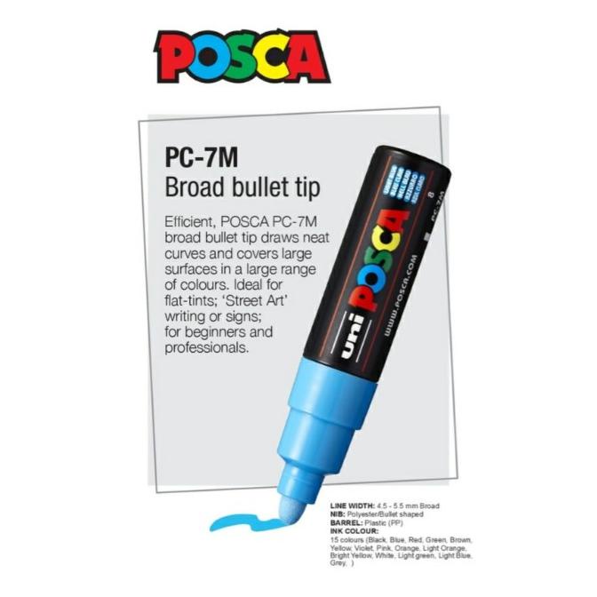 

UNI POSCA PAINT MARKER PC-7M Large Bullet Polyester Tip