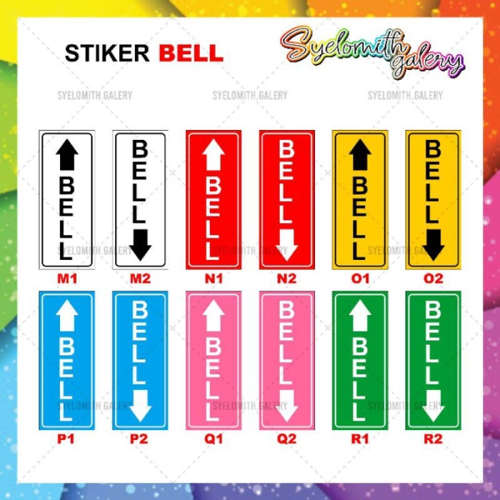 

Terlaris Stiker Bell Waterprof Panah Atas Bawah