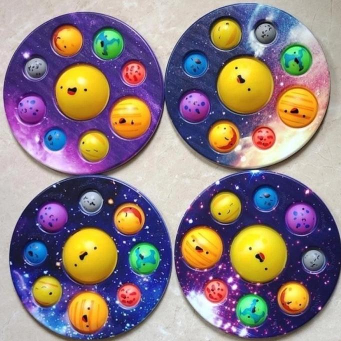 }}}}}}] Pop It Planet Tata Surya Galaxy Matahari Simple Dimple Mainan Edukasi