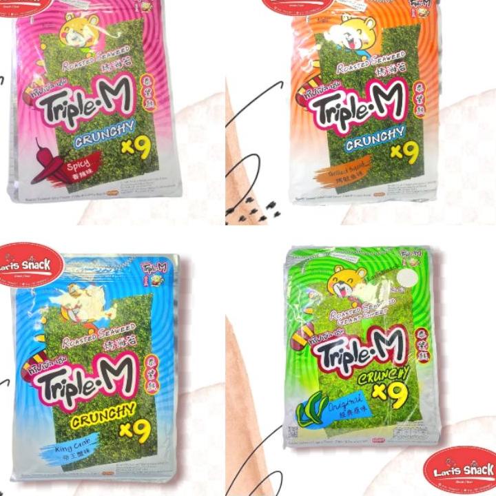 

12.12 STOK READY Triple M Roasted Seaweed - Snack Seaweed - Makanan Ringan Rumput Laut buruan