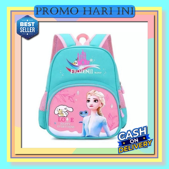 Backpack Ransel Tas Anak Sekolah Tk / Sd Perempuan Model Panda 14" Ukuran Sedang Kuda Pony Kanvas Im