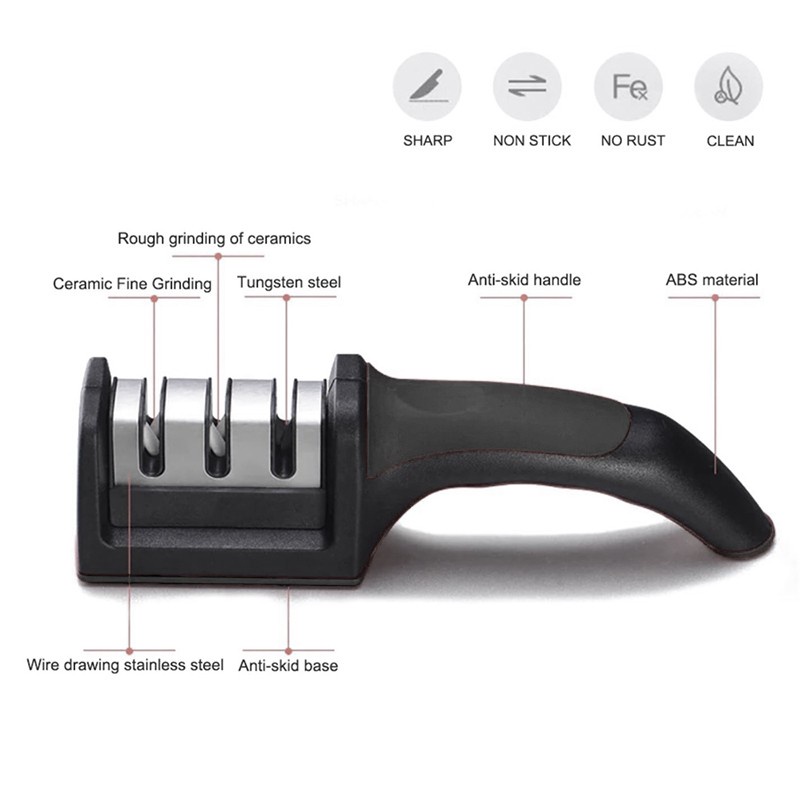 Alat Pengasah Pisau Dapur Multifungsi M-598 Kitchen Knife Sharpener