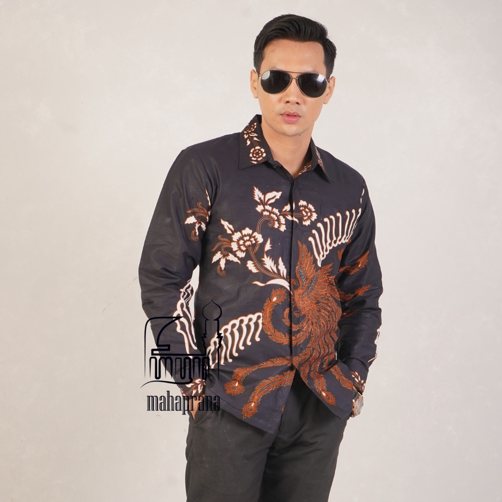 BATIK MAHAPRANA Motif ARYANA KRESNA II Atasan Kemeja Batik Pria Lengan Panjang Full Furing MHP-226