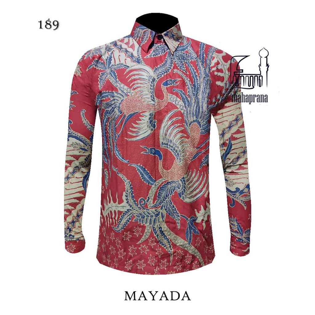 BATIK MAHAPRANA Motif MAYAPADA Atasan Kemeja Batik Pria Lengan Panjang Full Furing MHP-189