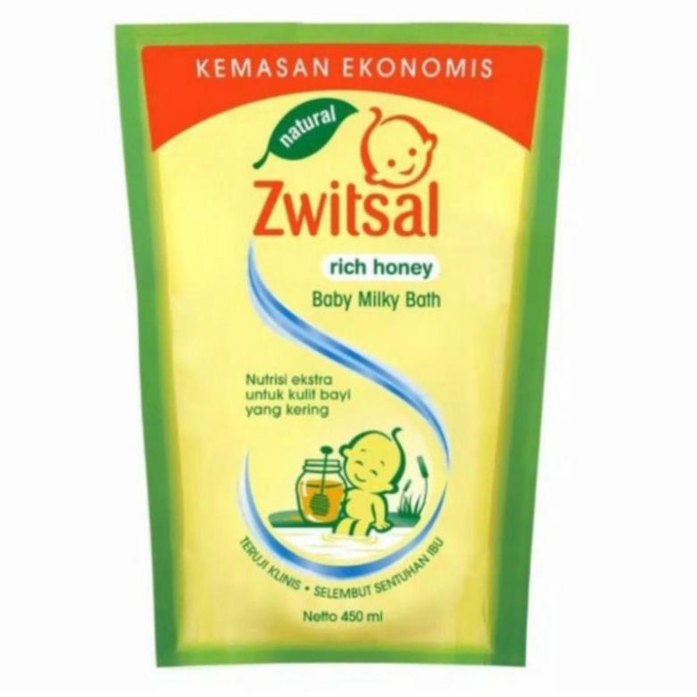 [KODE RGBZF] Sabun Mandi bayi Zwitsal REFILL 450ml RICH HONEY baby milky bath sabun cair isi ulang s