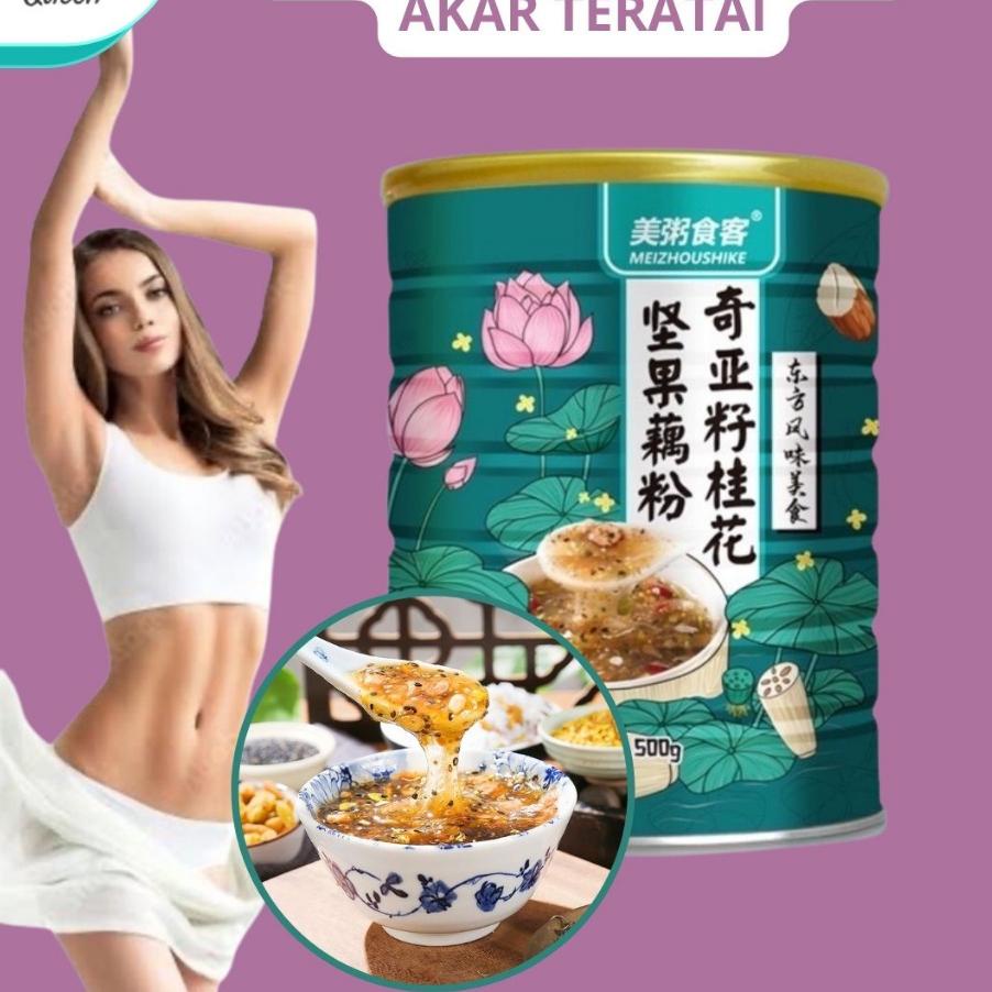 

Promo✅⭐BUBUK TERATAI CHIA SEED + OSMANTHUS / MINUMAN SERBUK PATI AKAR TERATAI - MINUMAN SERBUK PATI AKAR TERATAI INSTAN 500G | 藕粉OU FEN HALAL LOTUS ROOT POWDER BUBUK AKAR TERATAI SARAPAN DIET SEHAT BUAH PISAH - READY STOK OU FEN LOTUS ROOT POWDER