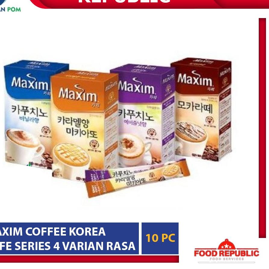 

Promo | TD4 | MAXIM COFFEE 10 PC CAFE SERIES KOPI MIX KOREA INSTANT KOREAN FAV HALAL