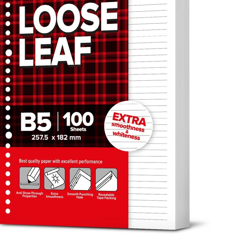 

6.6 Sale | KI3 | [Arjuna] Big Boss Loose Leaf B5 Bergaris 100 Lembar