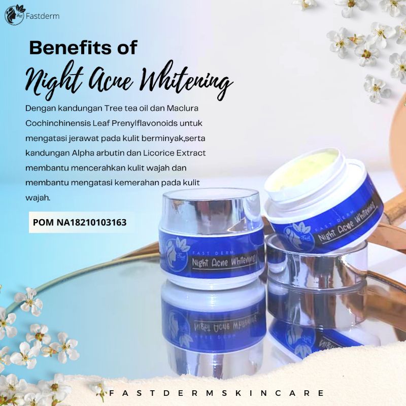 NIGHT ACNE WHITENING FAST DERM SKINCARE PREMIUM