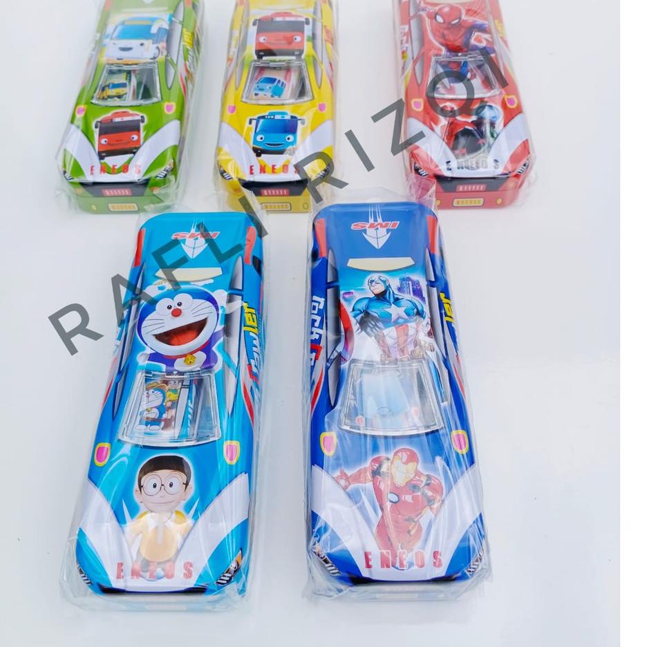 

8)AZH5-E Kotak Pensil Kaleng Anak Set / Tempat Pensil/kotak pensil mobil k189 J0J