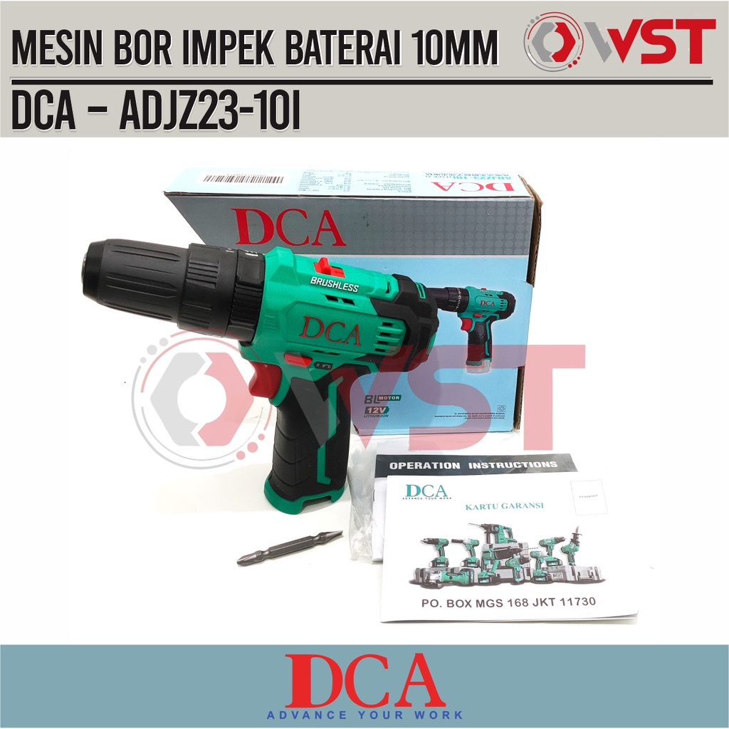 Mesin Bor Baterai 10mm DCA ADJZ23-10IZ brushless hammer drill 10 mm