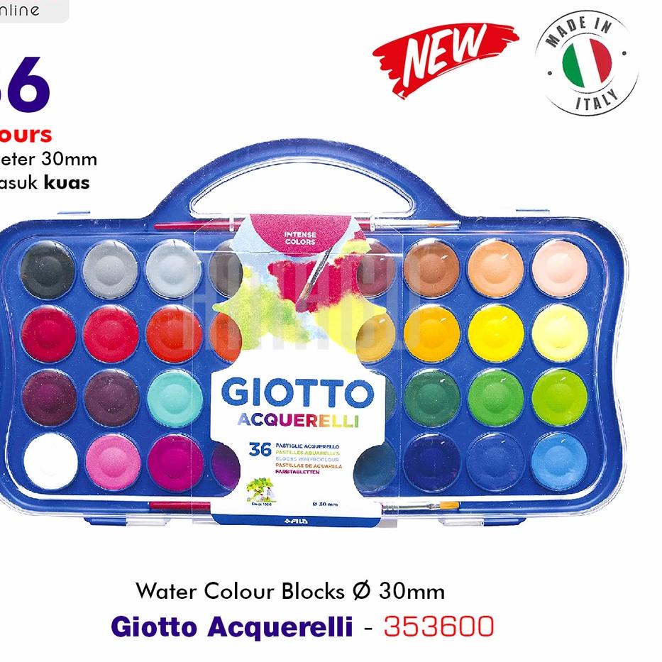 

Kualitas Terjamin Cat Giotto Acquerelli Watercolor Cakes 36 colors diameter 30 mm kotak acrylic 353600 746