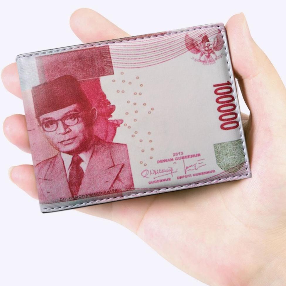 [COD] PJ94PJ94 SHOPEE 5.5 BAGI-BAGI CUAN REAL PIC Dompet Pria Motif DUIT Dompet Pendek Gambar Uang 1
