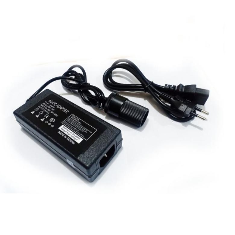 Adaptor 220v ac to dc 12volt 6A socket lighter mobil 6 ampere original vacum cleaner mobil 120w max 