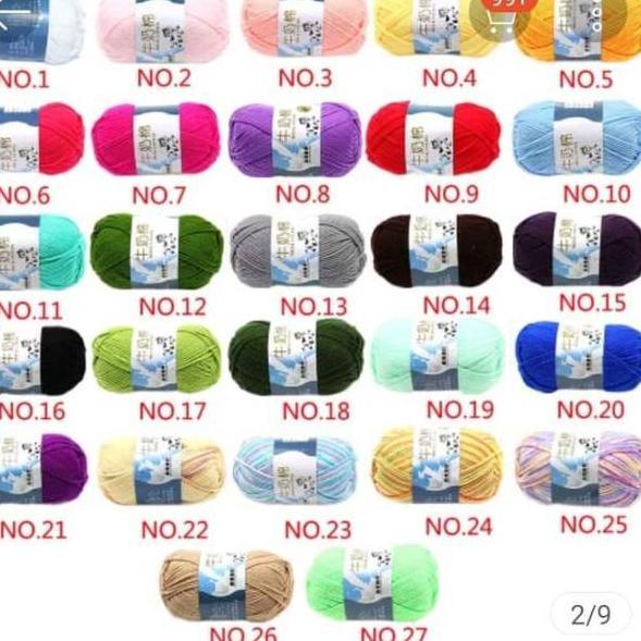 Terbaiik Benang Rajut Soft Cotton Halus Milk Cotton Import Katun Halus Grosir Surprise