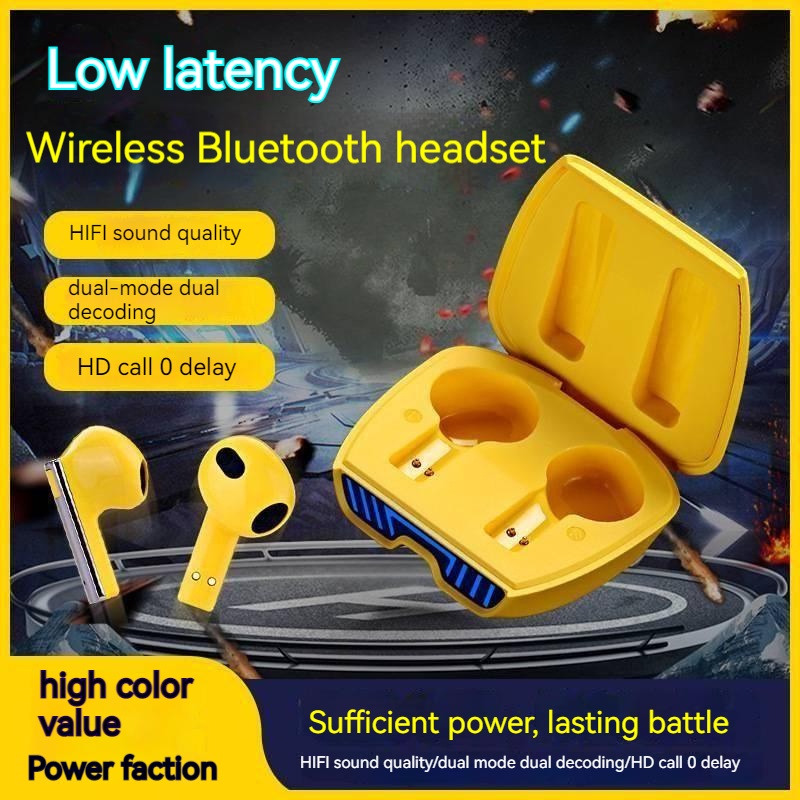 R5Wireless Bluetooth5.2 TWS earphones Wireless earphones Bluetooth earphones headphone Wireless Blue