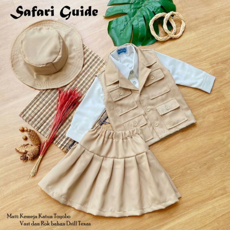 Setelan Safari Guide/Baju Safari/Kostum Zoo/Kostum Jungle Wanita