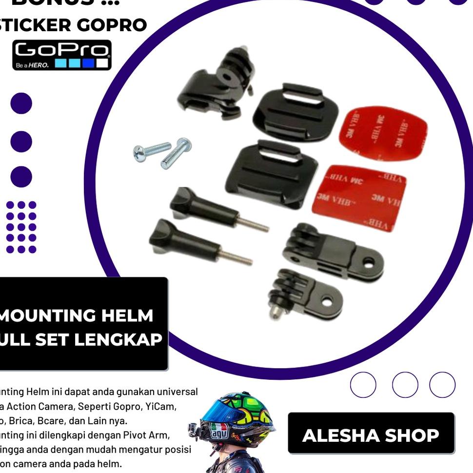 [TERMURAH ] Mounting Helm Action Camera Gopro Xiaomi Yi Motovlog Helmet Vlog Bpro