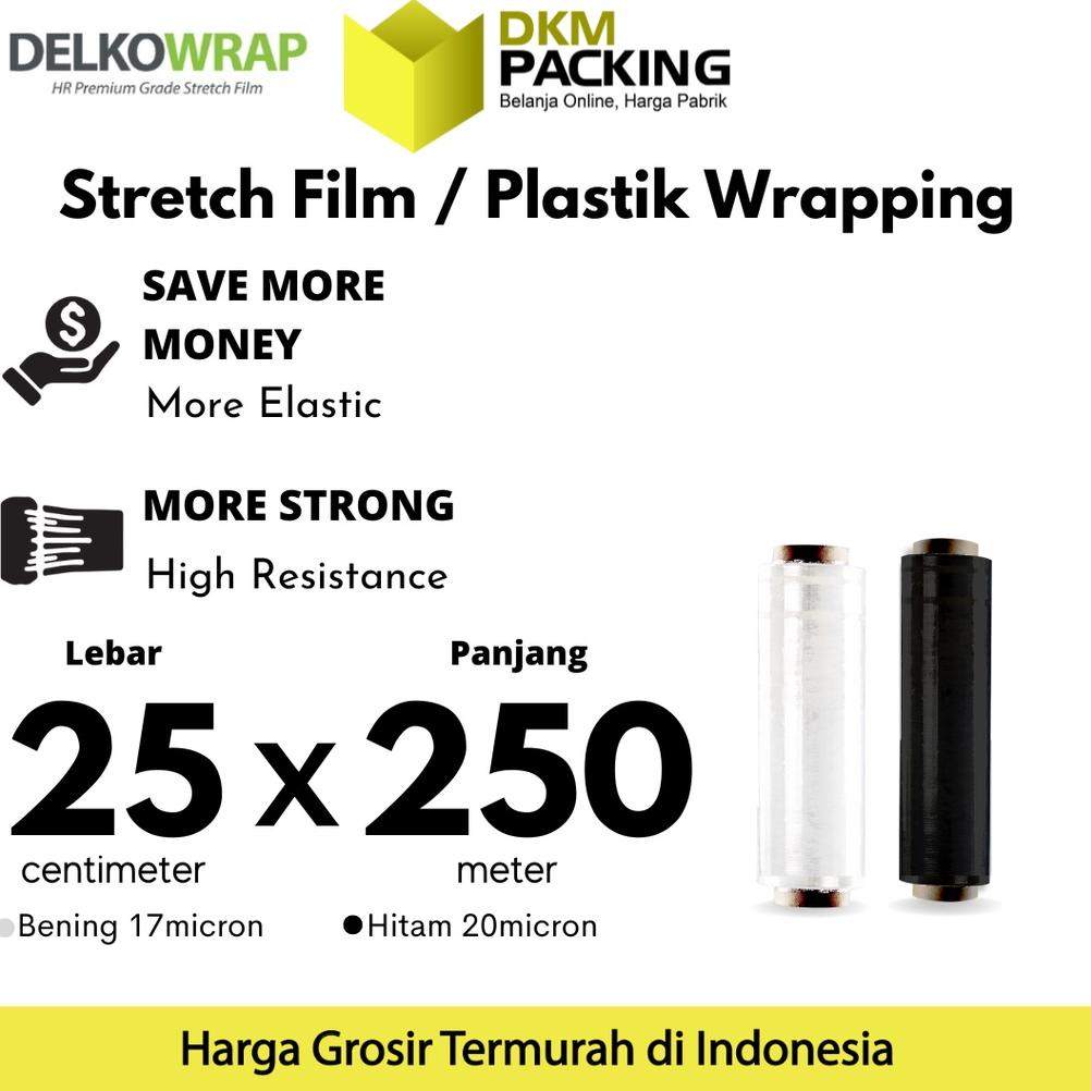 

[MURAH !] Stretch Film 25cm x 250m Plastik Wrapping DELKO WRAP TERMURAH /SATUAN [KODE 643]