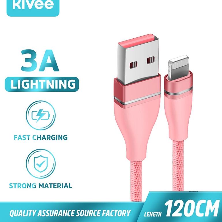 [NEW ARRIVAL !!] KIVEE Kabel Data lightning Type C Micro USB Fast Charging 3A [KODE 174]