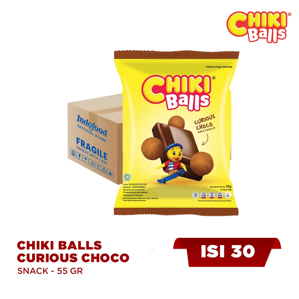 

1 ctn - Chiki Balls Curious Choco 55 Gr