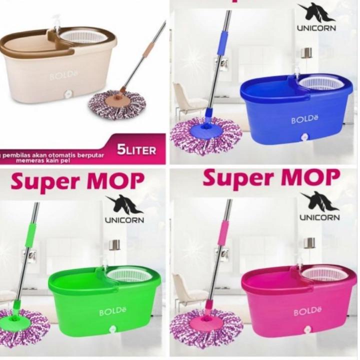 Delivery Alat Pel Lantai Otomatis Super Mop BOLDe Unicorn SuperMop Garansi Produk