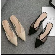 flatshoes wanita brukat jaring silang polos ET01