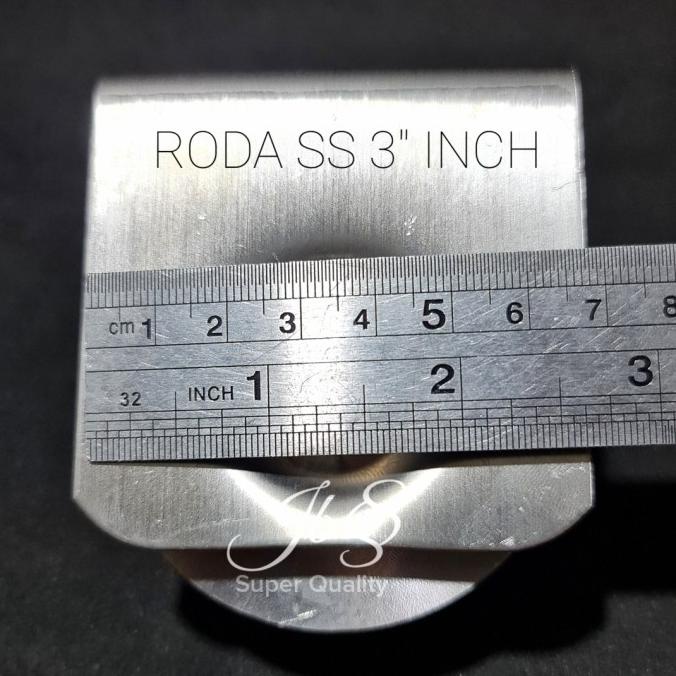 Roda pintu pagar stainless 3" inch