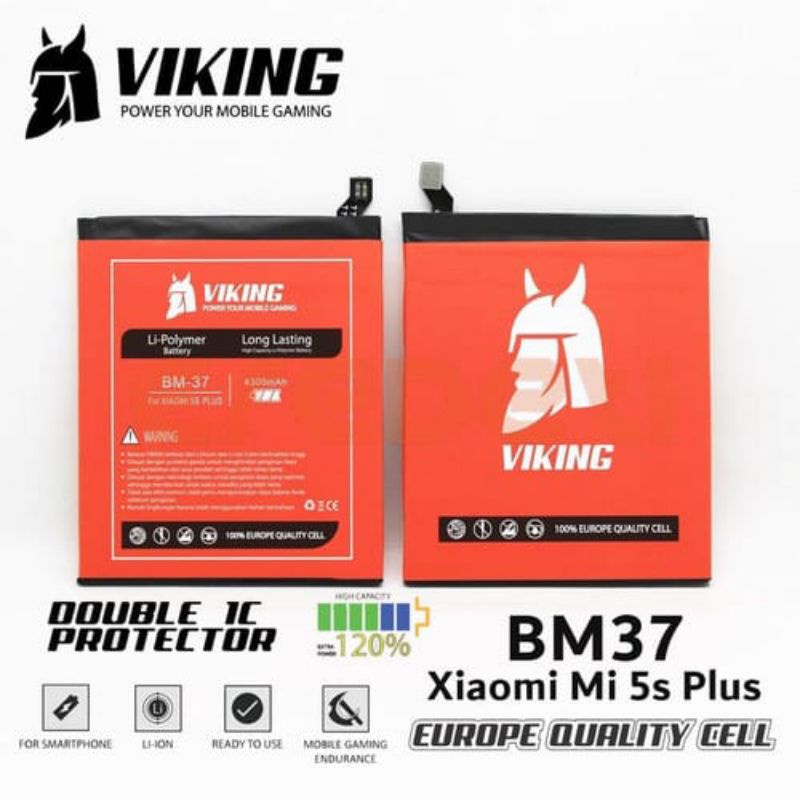 Original Baterai Viking BM37 - Xiaomi Mi 5S Plus - Mi5s Plus - BM-37 - Batre Batere Baterei  Battery