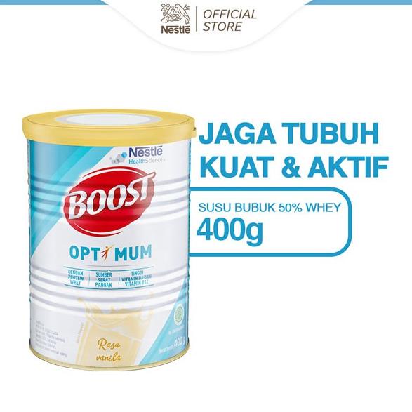 

✓ NESTLE BOOST Optimum Susu Nutrisi Vanila Dewasa dan Lansia Kaleng 400g